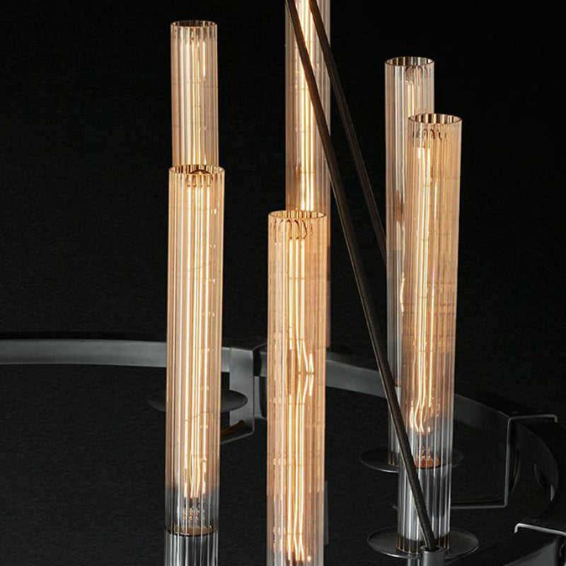 Antizer Candelabra Circular Glass Tube Chandelier