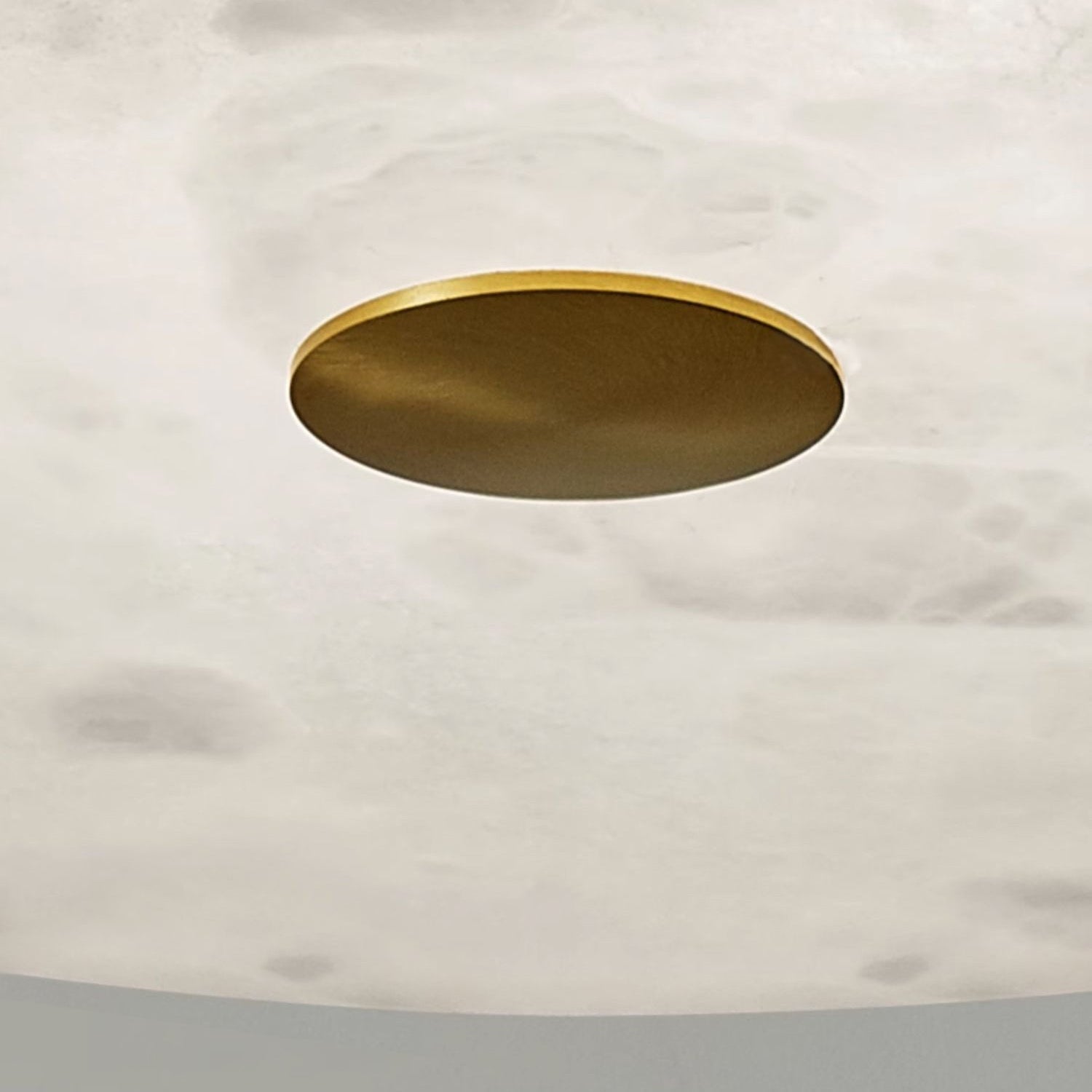 Antizer Modern Round Alabaster Ceiling Light