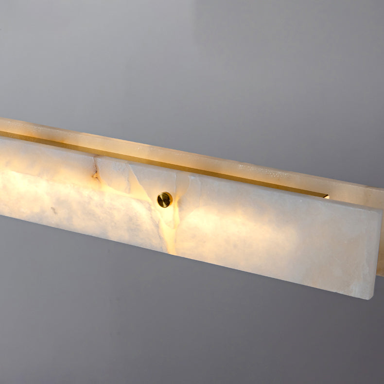 Antizer Modern Minimalist Linear Alabaster Chandelier