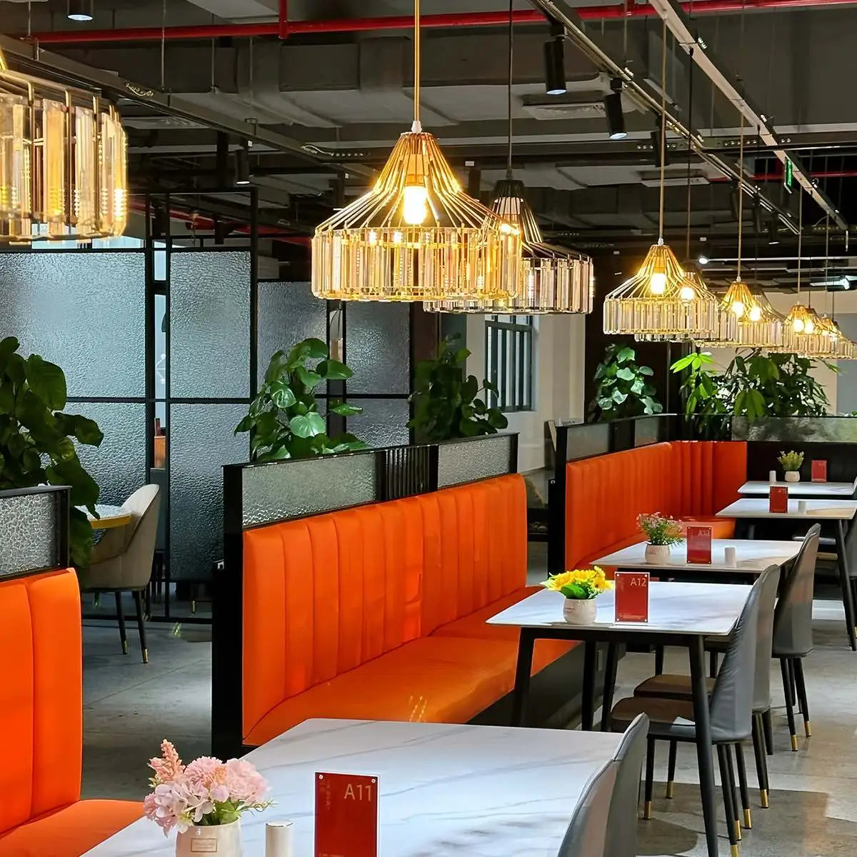 Antizer Modern Iron Art Glass Pendant Lamp for Kitchen