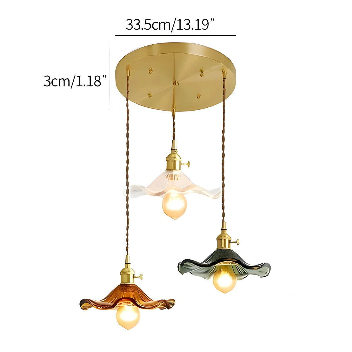 Antizer Nordic Japanese Glass Chandelier for Living Room