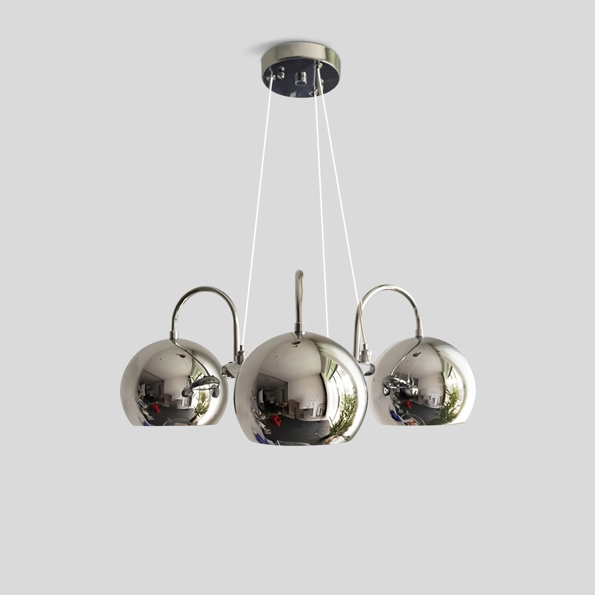 Antizer Bauhaus Style Antique Chrome  Chandelier