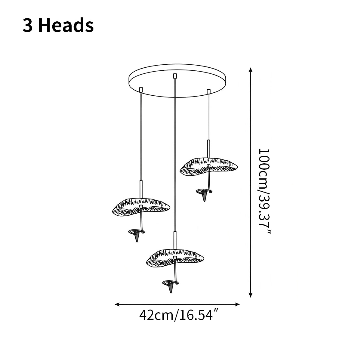 Antizer Orlia Brass Lotus Leaf Chandelier