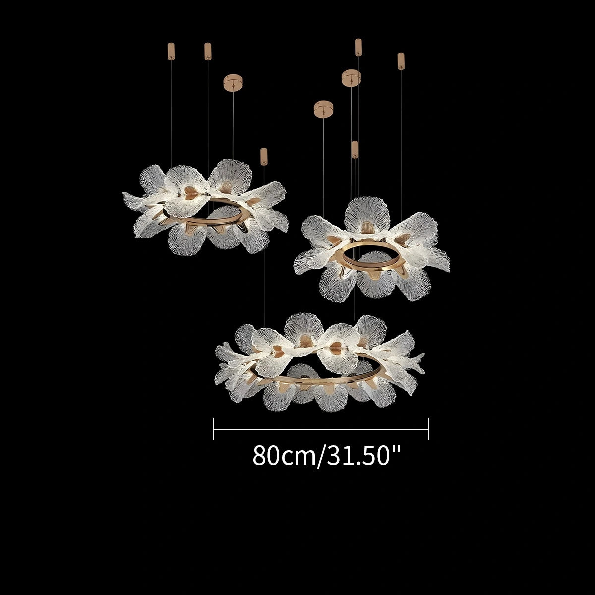 Antizer French Style Light Luxury Flower Chandelier