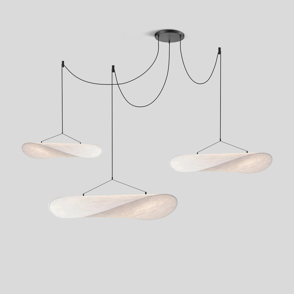 Antizer Zen Art Cloud Shape Silk Pendant Light for Living Room