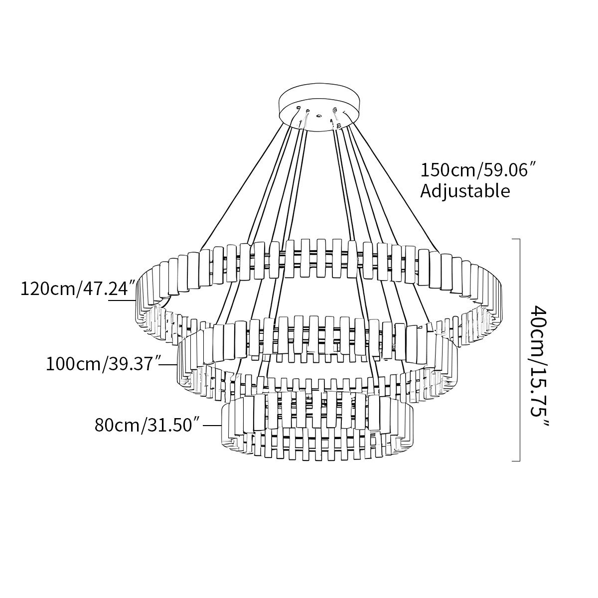 Antizer Nordic Creative Circle Chandelier
