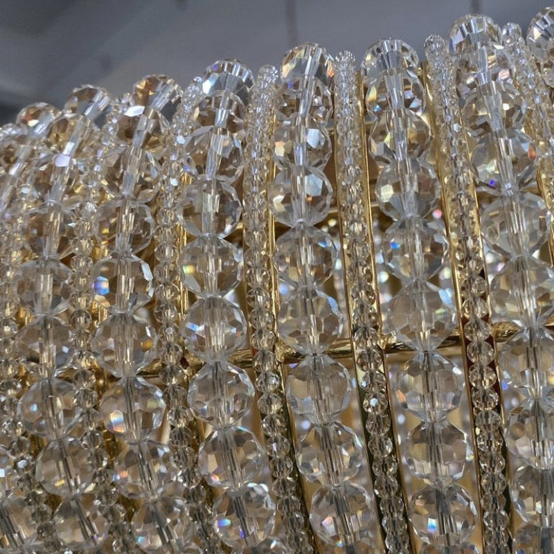 Antizer Luxury Art Halo Crystal Chandelier
