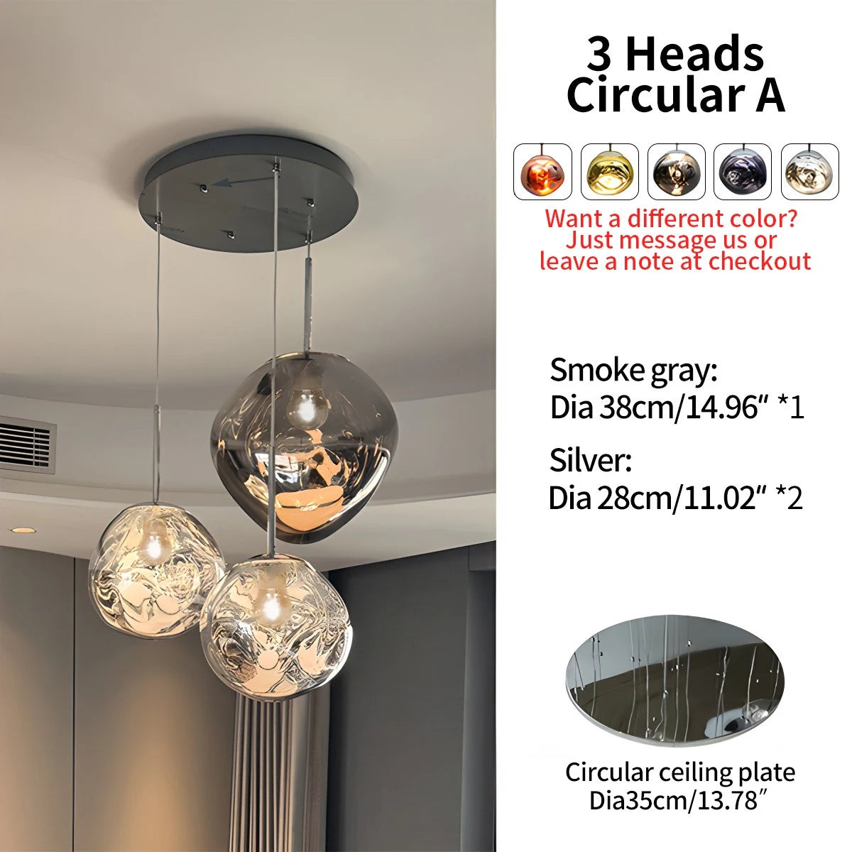 Antizer Large Lava Chandelier Customization