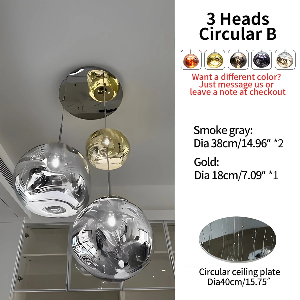 Antizer Large Lava Chandelier Customization