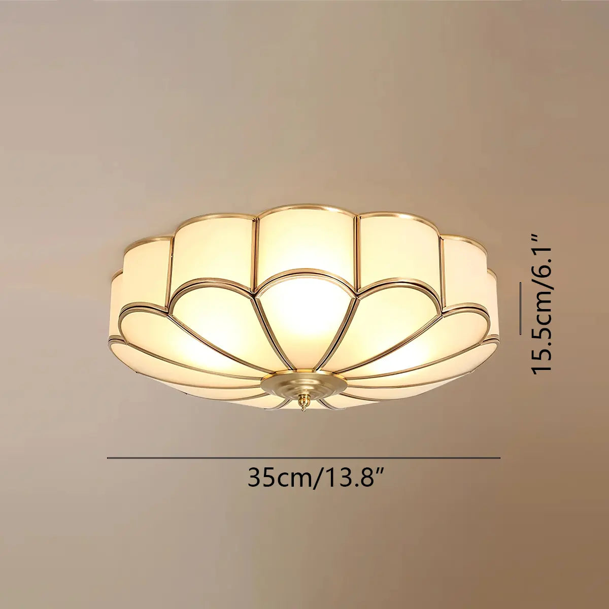 Antizer Flower Shape Glass Recessed Ceiling Light