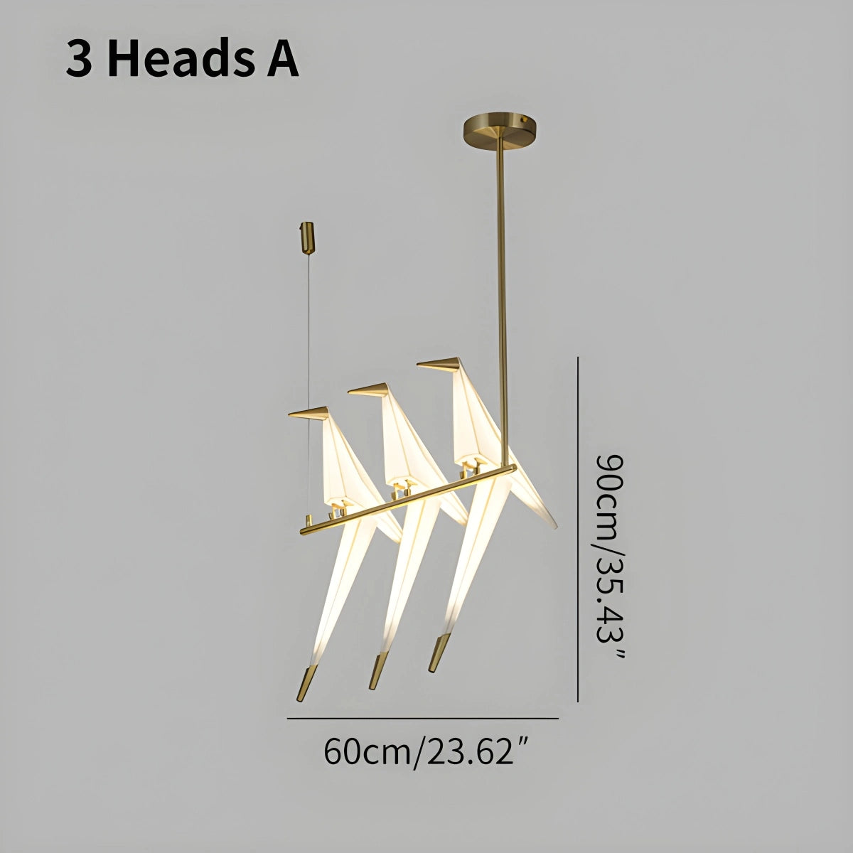Antizer Paper Crane Bird Chandelier for Dining Room