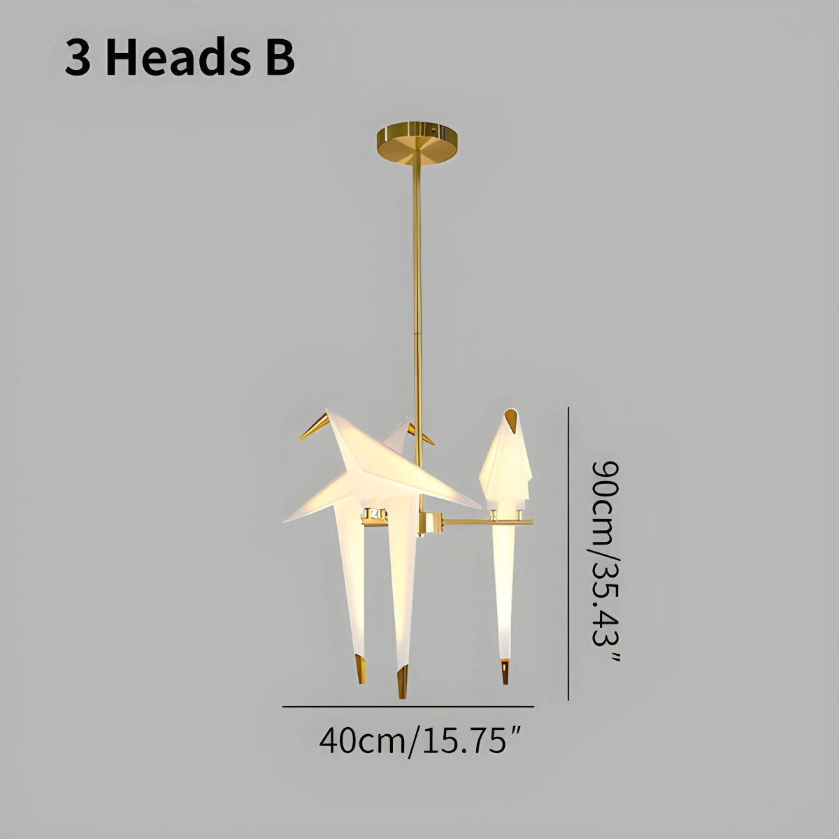 Antizer Paper Crane Bird Chandelier for Dining Room