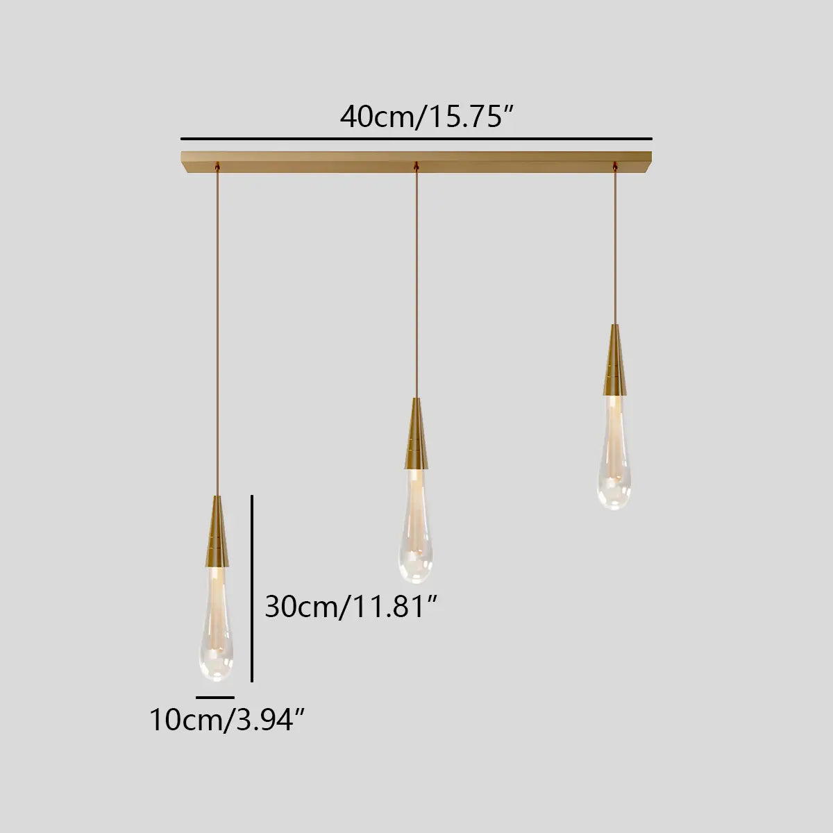 Antizer Drop Crystal Chrome Pendant Light for Bedroom