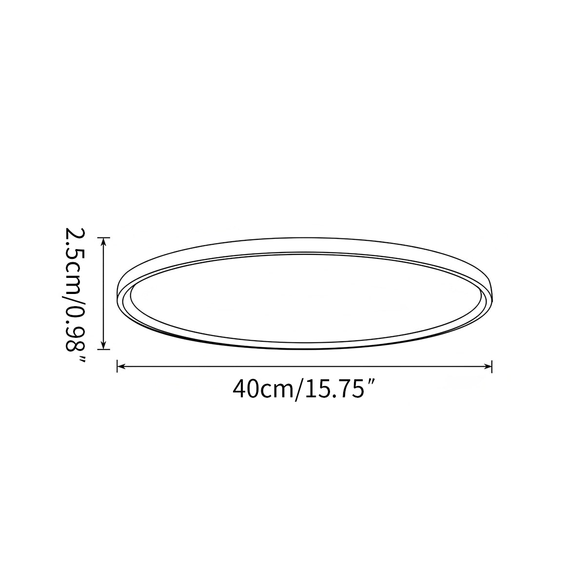Antizer Flat Round Flush Mount Ceiling Light for Bedroom