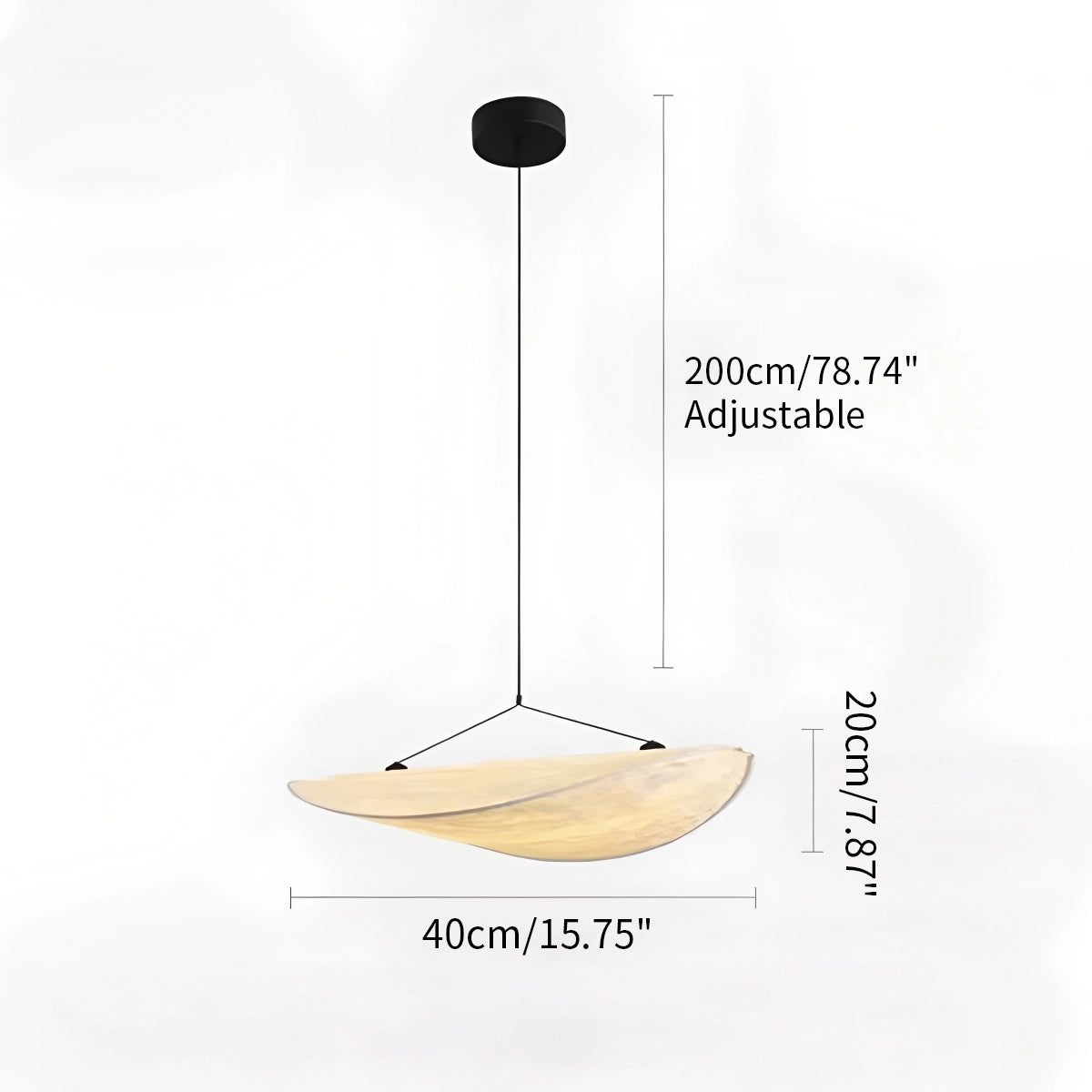 Antizer Zen Art Cloud Shape Silk Pendant Light for Living Room