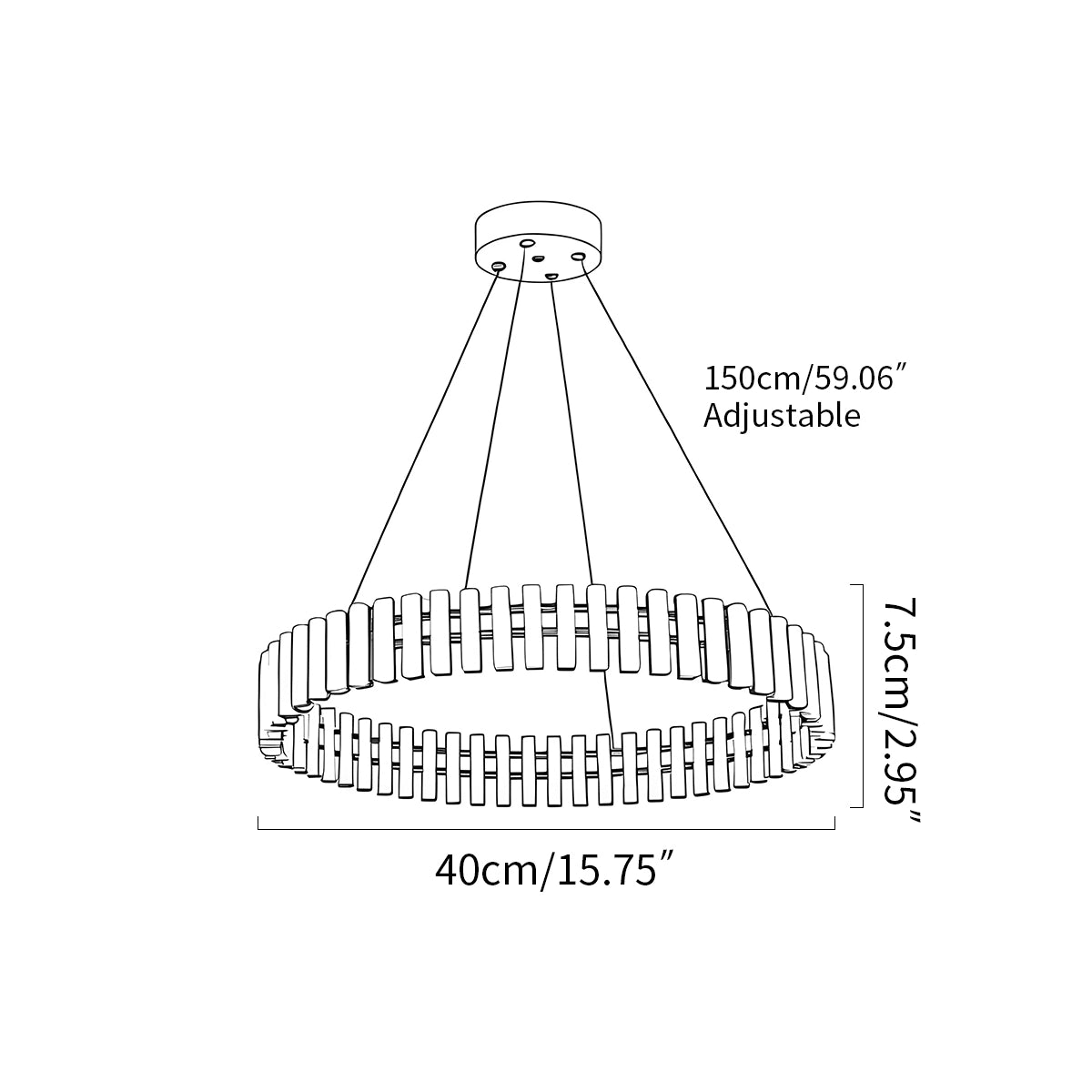 Antizer Nordic Creative Circle Chandelier