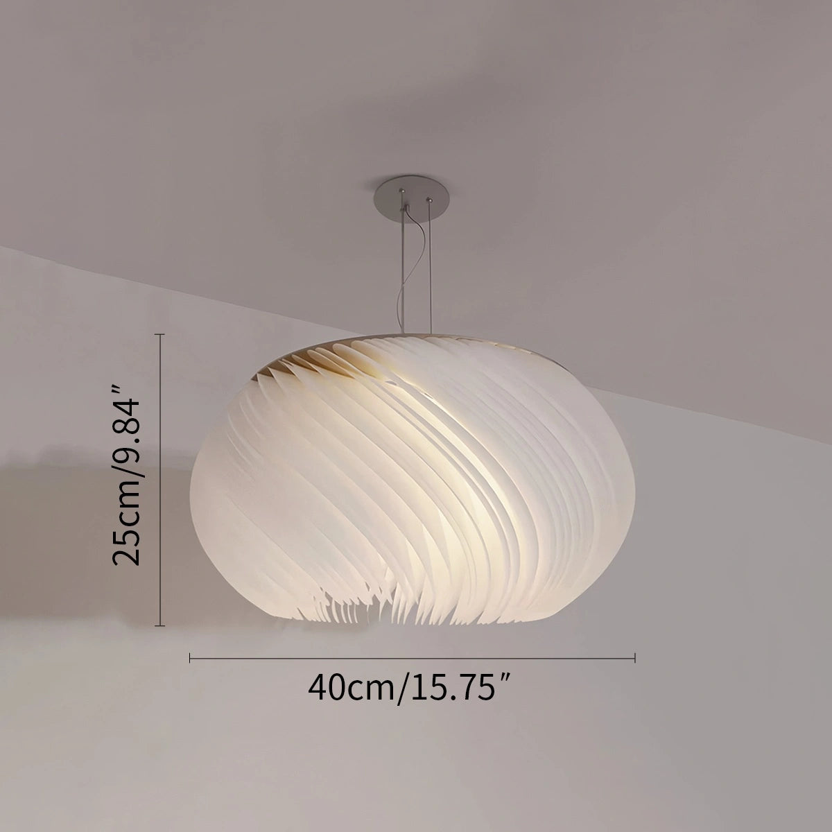 Antizer White Acrylic Petal Pendant Light for Living Room