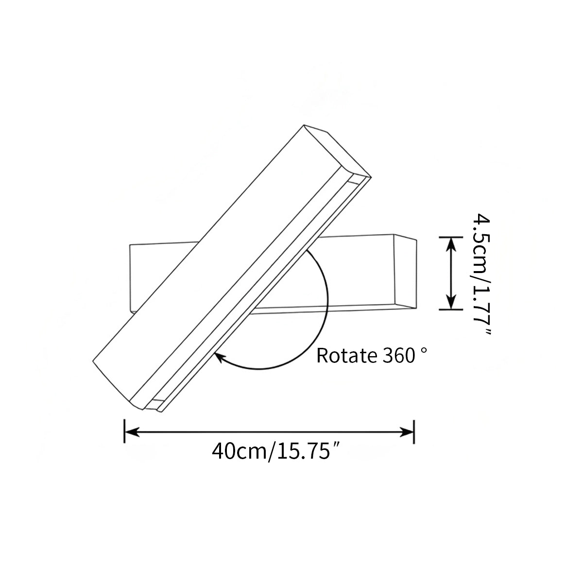 Antizer Adjustable Bar Wall Sconce for Bedroom