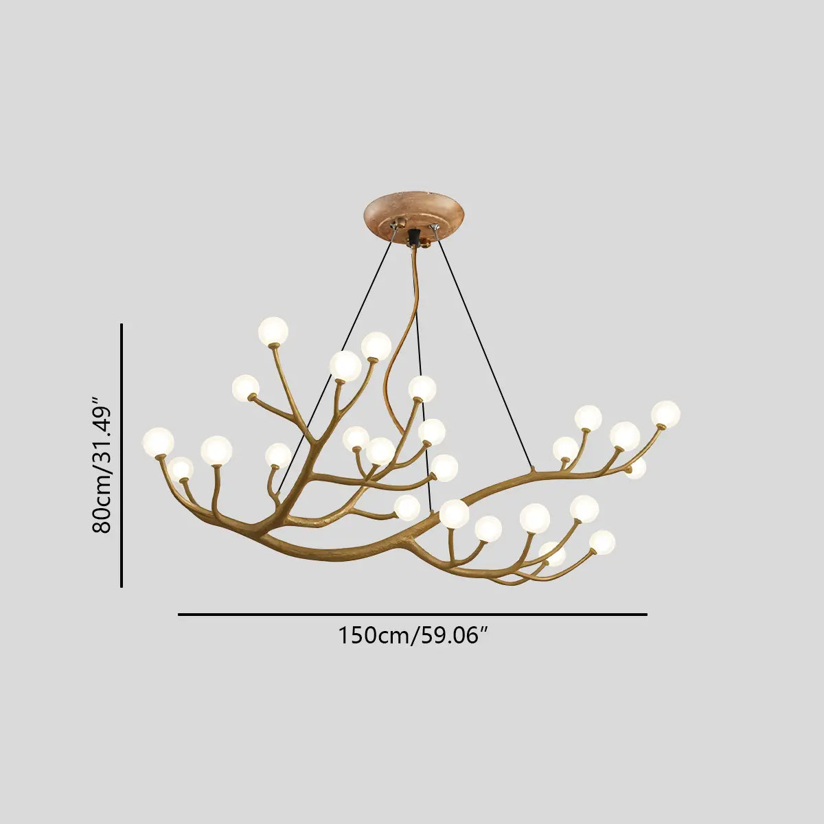 Antizer Arvore Branch Glass Chandelier for Dining Room