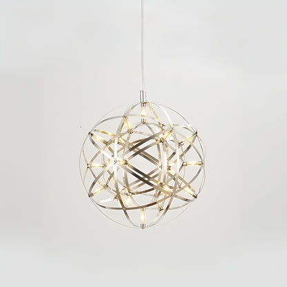 Antizer Silver Spark Ball Pendant Light Modern Hanging Light