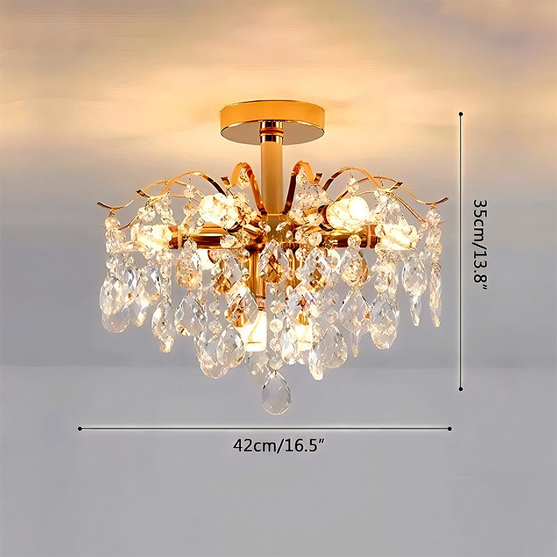 French Retro Crystal Chandelier