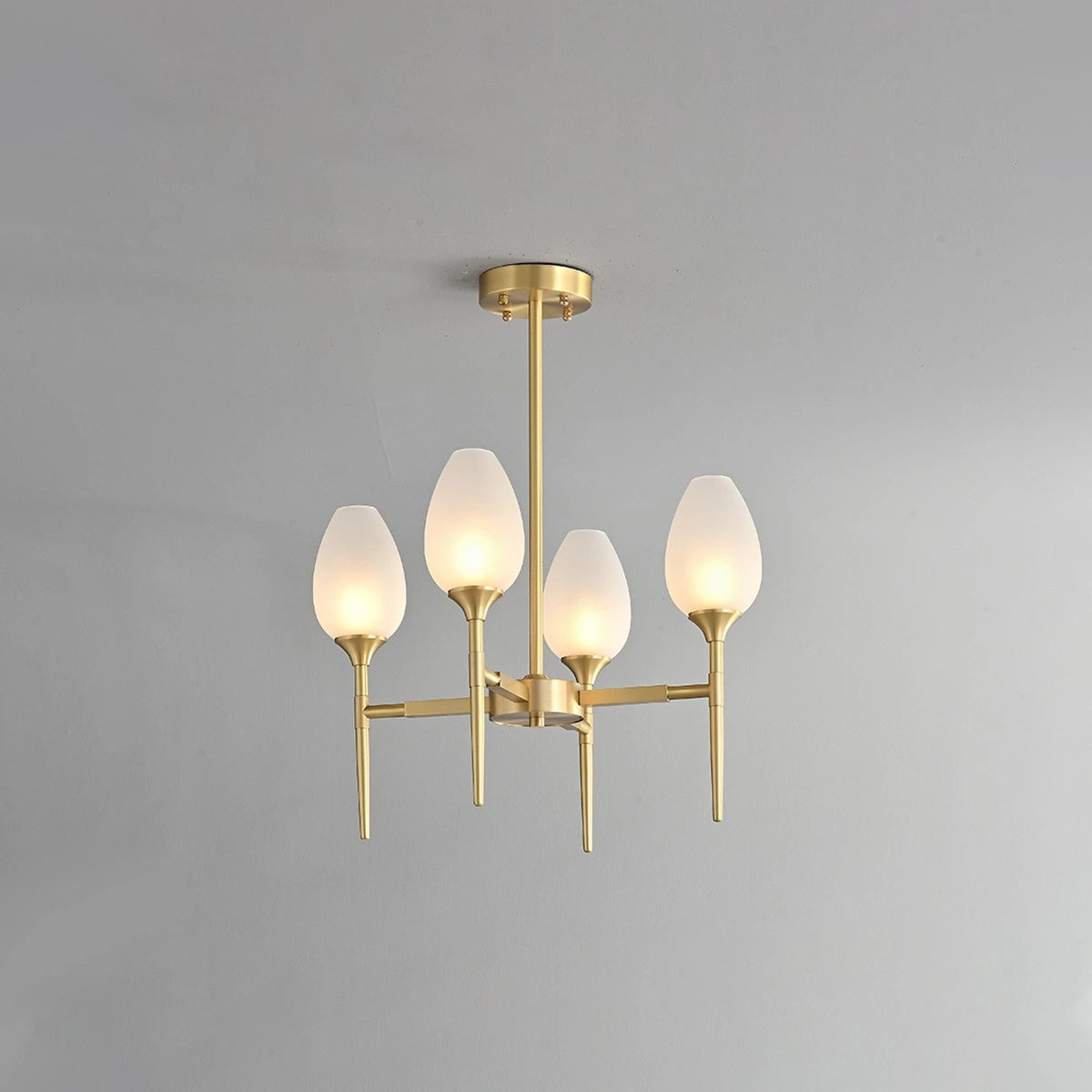 Antizer American All-Copper Bud Glass Chandelier
