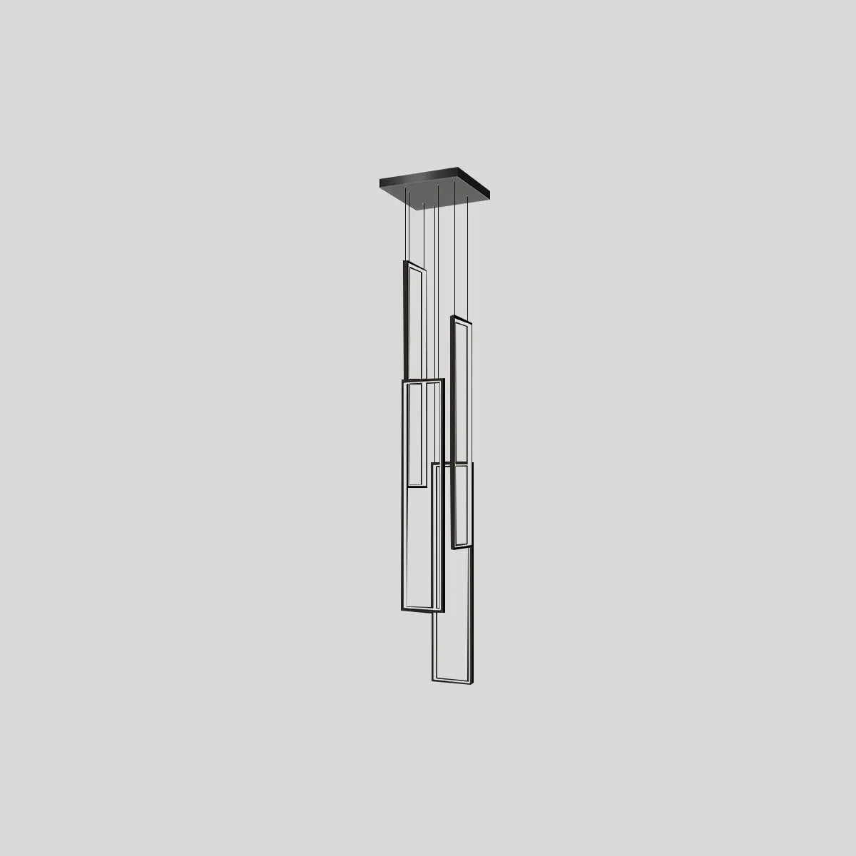 Antizer Aldarj Rectangular LED Staircase Chandelier