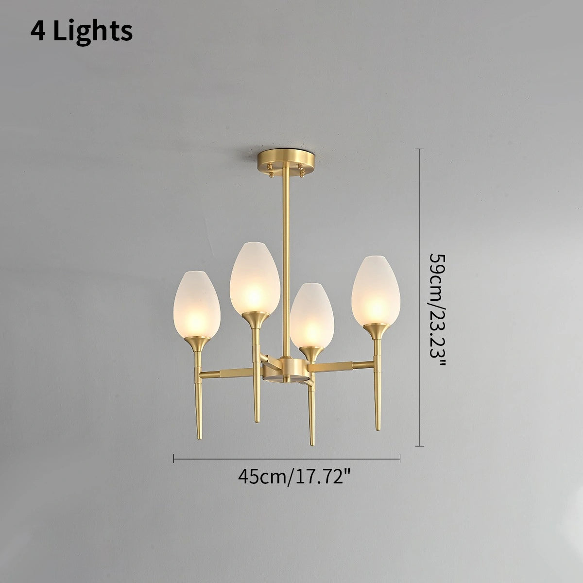Antizer American All-Copper Bud Glass Chandelier
