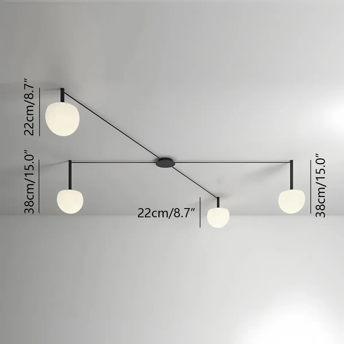 Antizer Custom Frosted Glass Globe Ceiling Light
