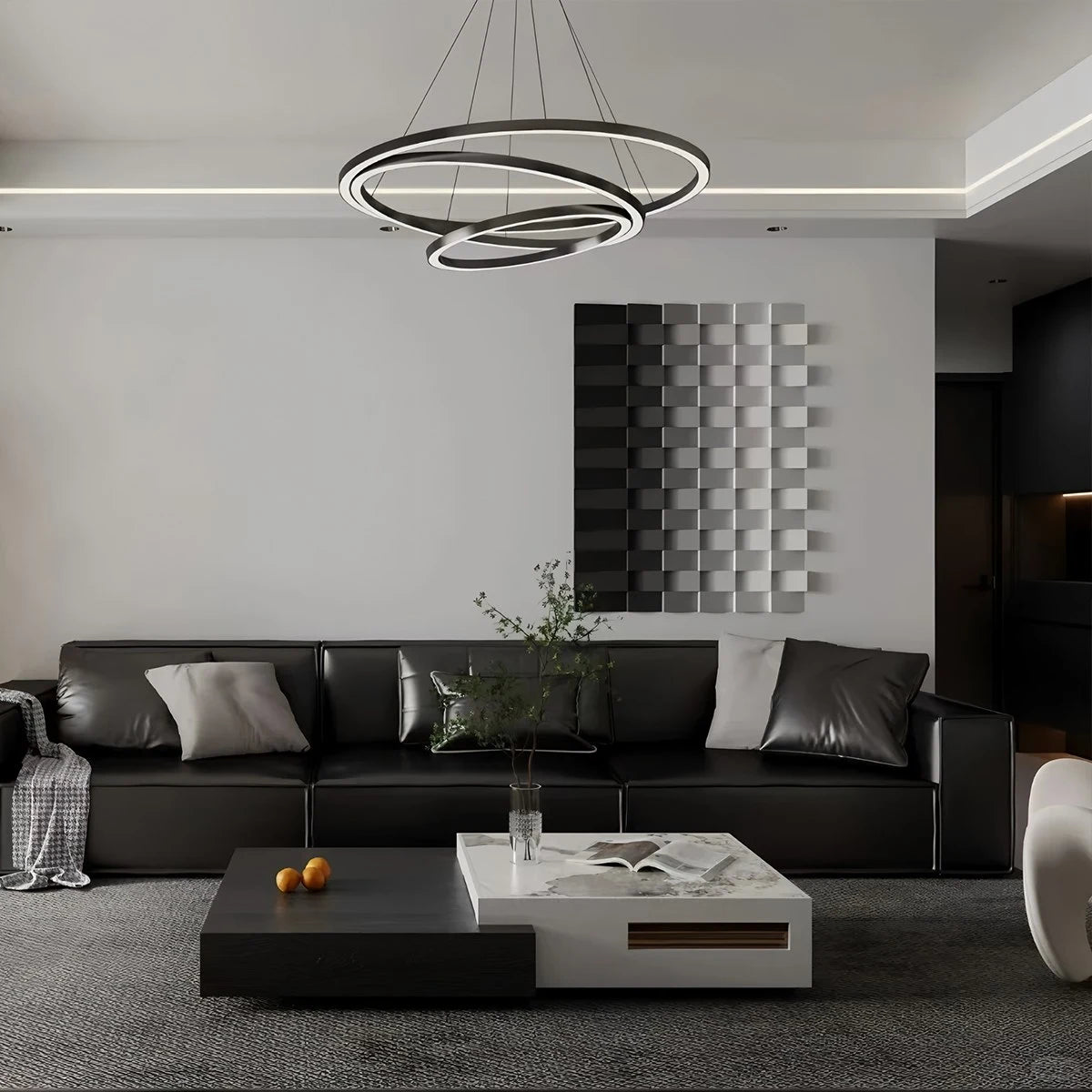 Antizer Circle Layered Living Room Chandelier
