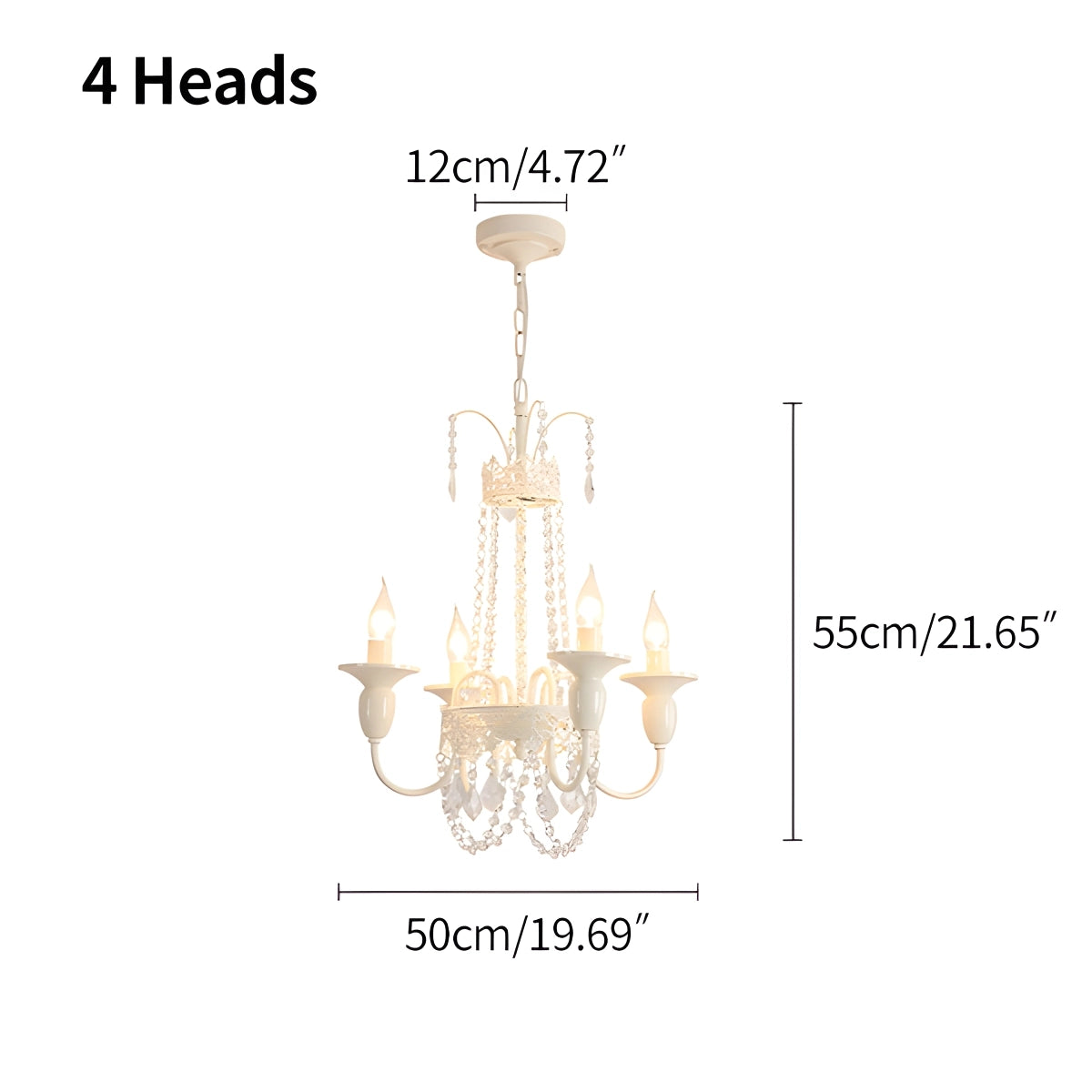 Antizer French Candle Crystal Chandelier