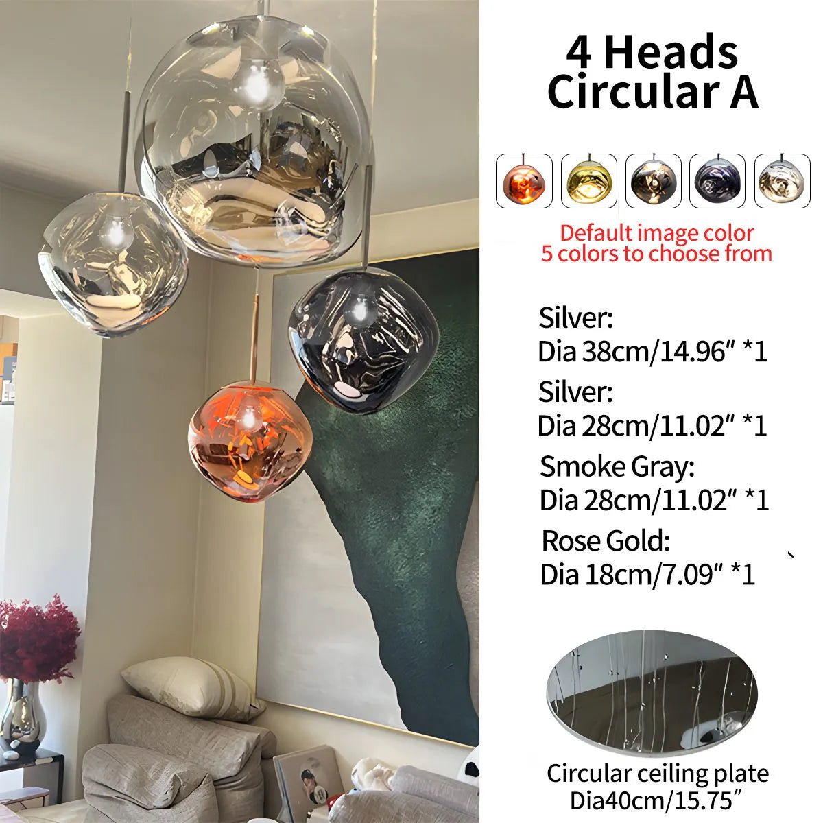 Antizer Large Lava Chandelier Customization