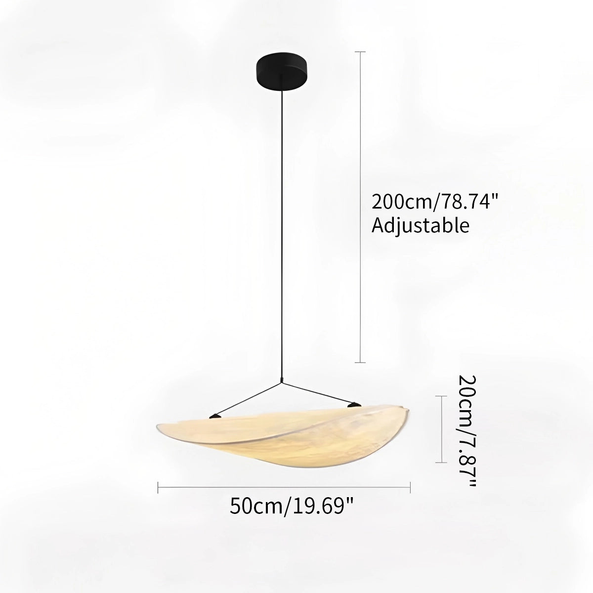 Antizer Zen Art Cloud Shape Silk Pendant Light for Living Room