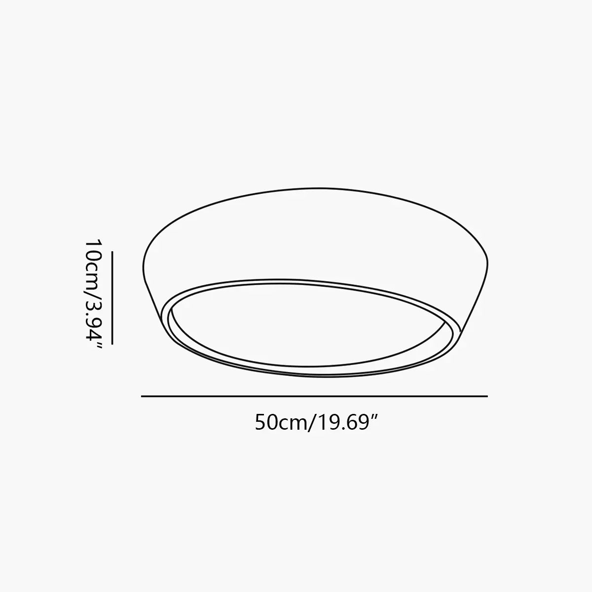 Antizer Modern Round Acrylic Ceiling Light for Bedroom