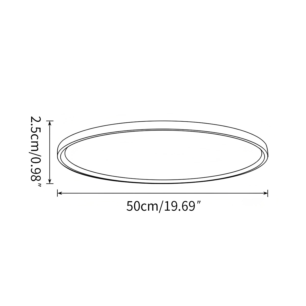 Antizer Flat Round Flush Mount Ceiling Light for Bedroom
