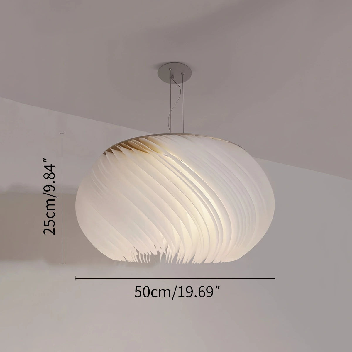 Antizer White Acrylic Petal Pendant Light for Living Room