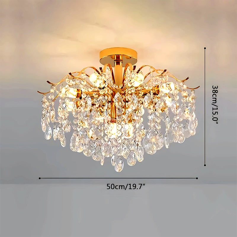 French Retro Crystal Chandelier