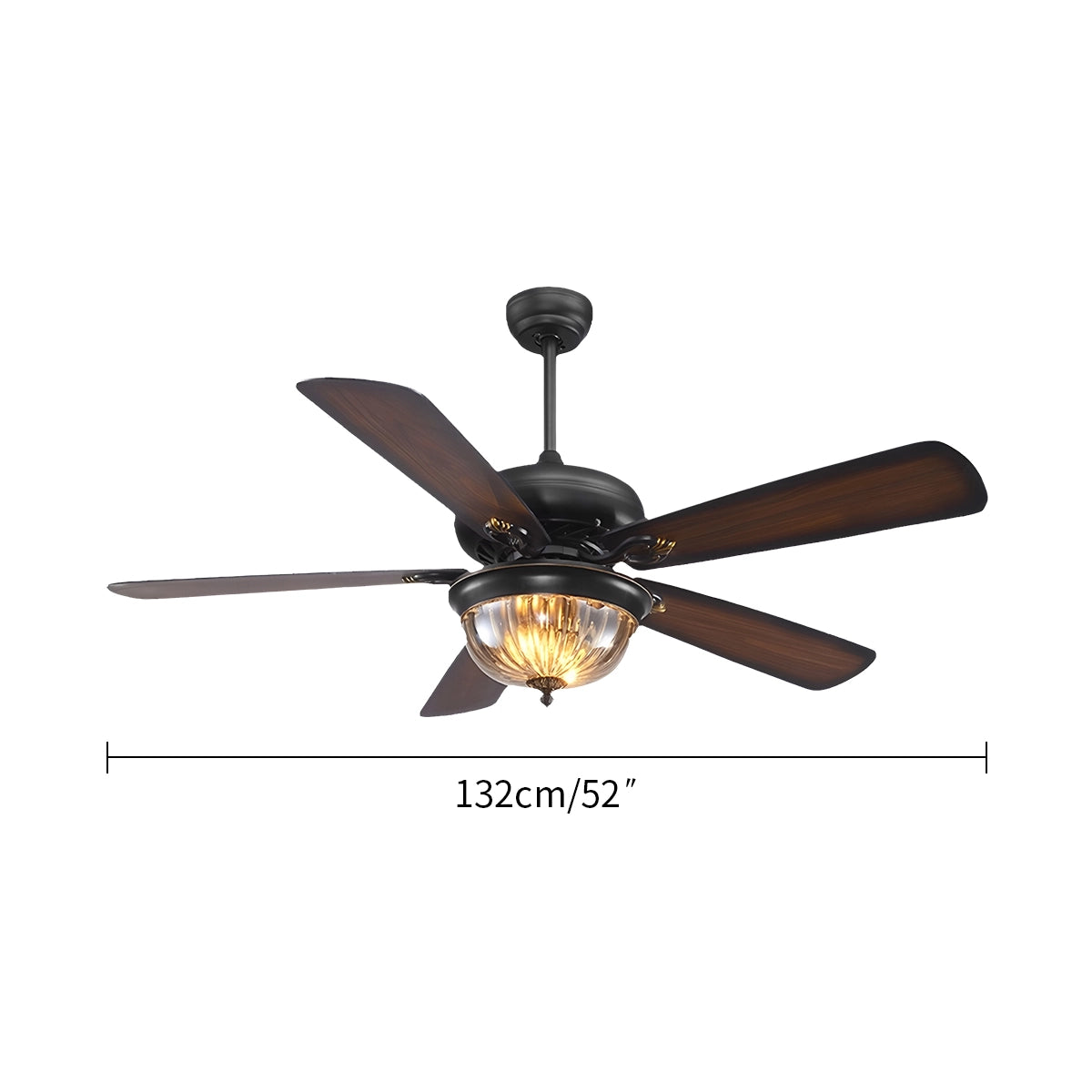 Antizer Vintage Wood Ceiling Fan Lamp for Living Room