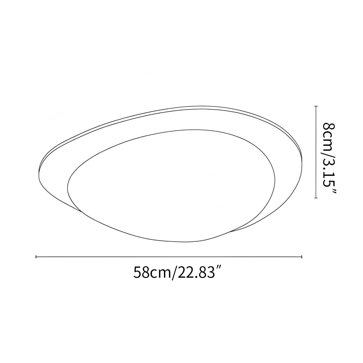 Antizer Pebble Wood Grain Color Ceiling Light
