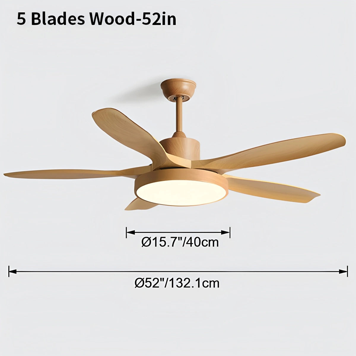 Antizer Scandi Reversible Ceiling Fan with Light