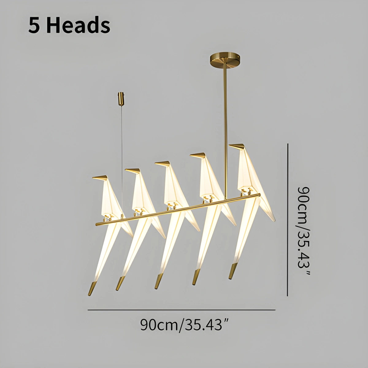 Antizer Paper Crane Bird Chandelier for Dining Room