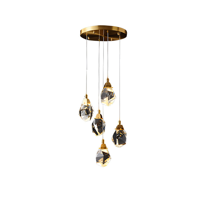 Rock Crystal Rain Chandelier