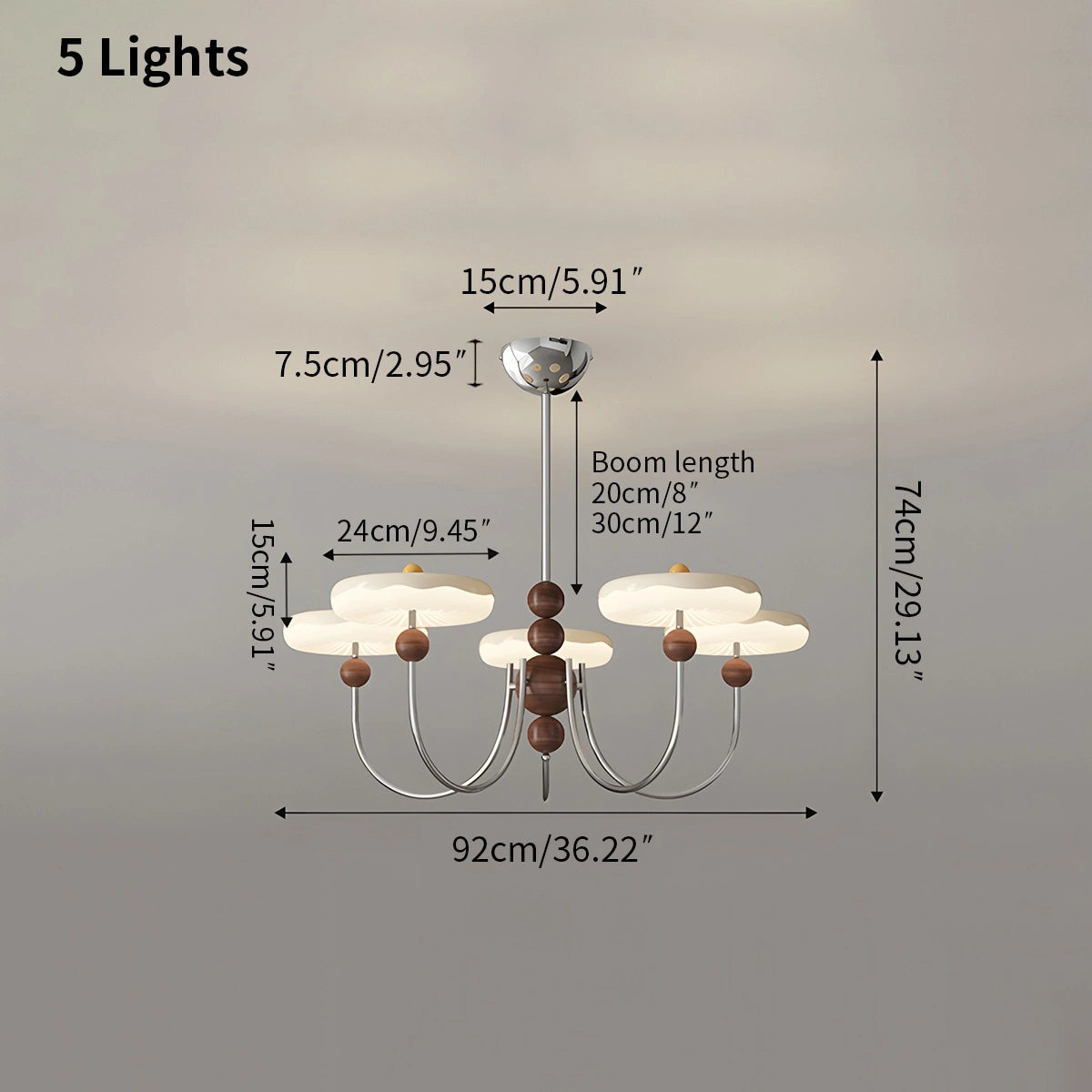 Antizer French Retro UFO Chandelier for Living Room