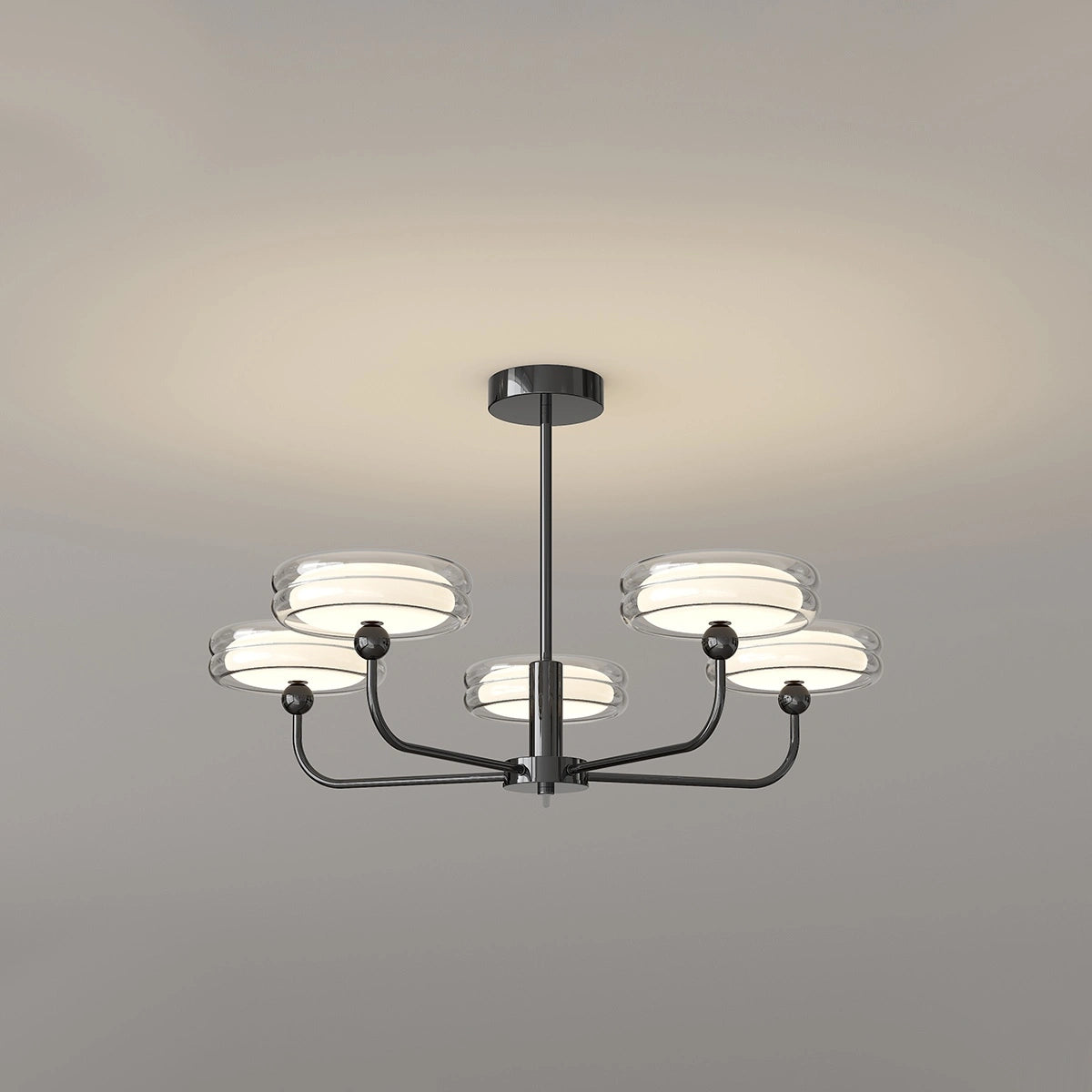 Antizer Medieval Black Bauhaus Chandelier for Dining Room