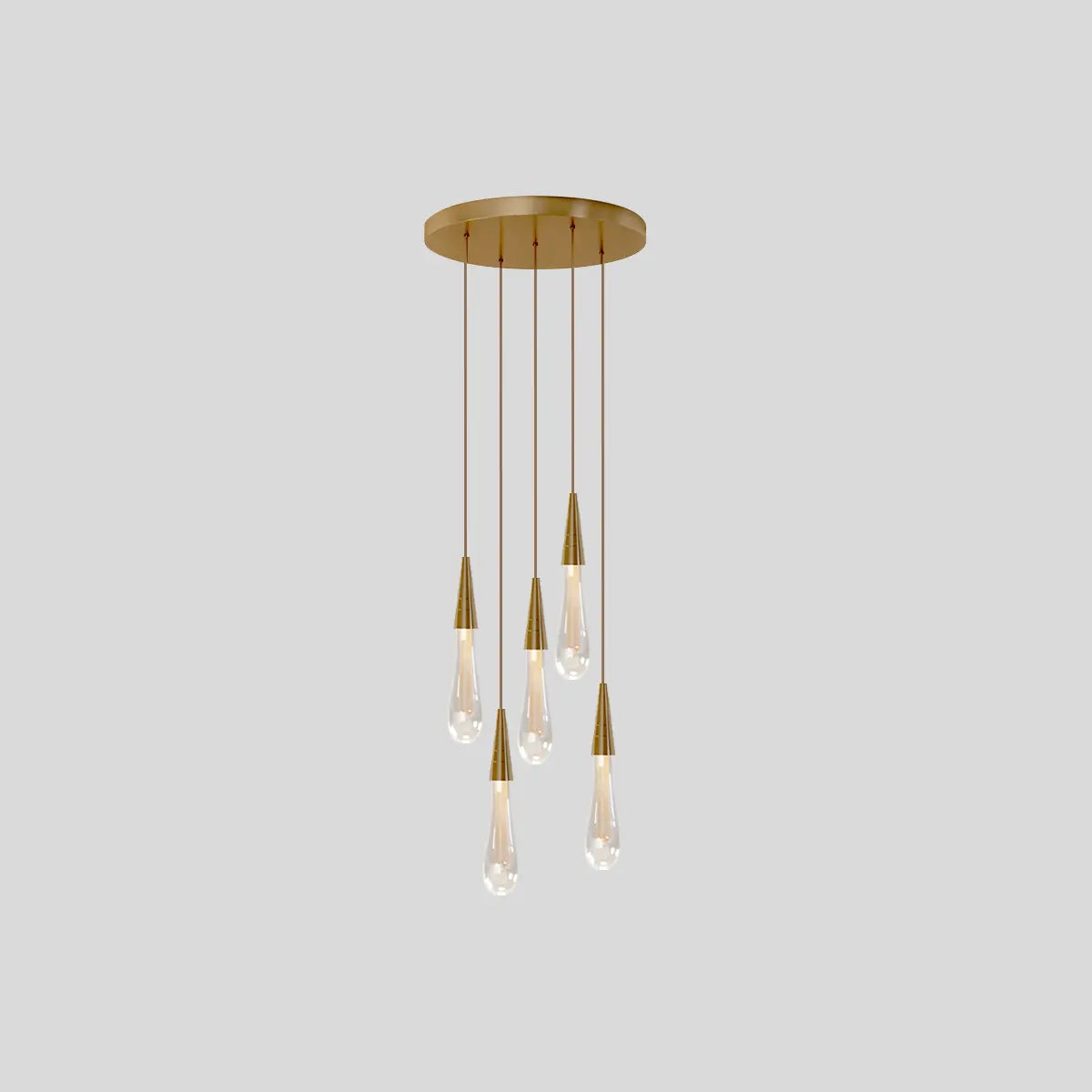 Antizer Drop Crystal Chrome Pendant Light for Bedroom