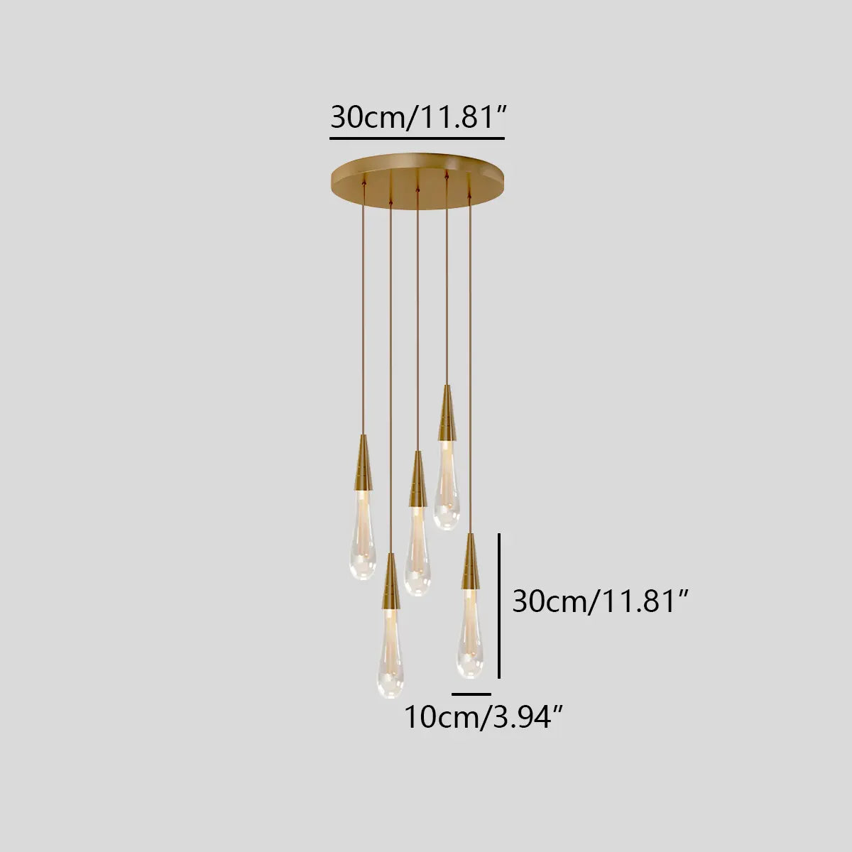 Antizer Drop Crystal Chrome Pendant Light for Bedroom