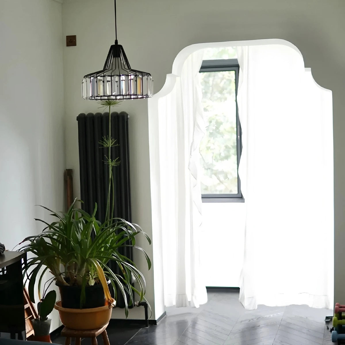 Antizer Modern Iron Art Glass Pendant Lamp for Kitchen