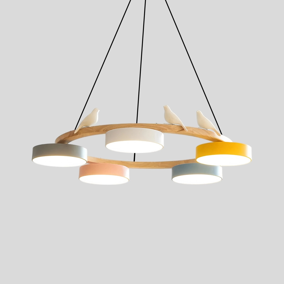 Antizer Sienna Bird Round Chandelier for Living Room