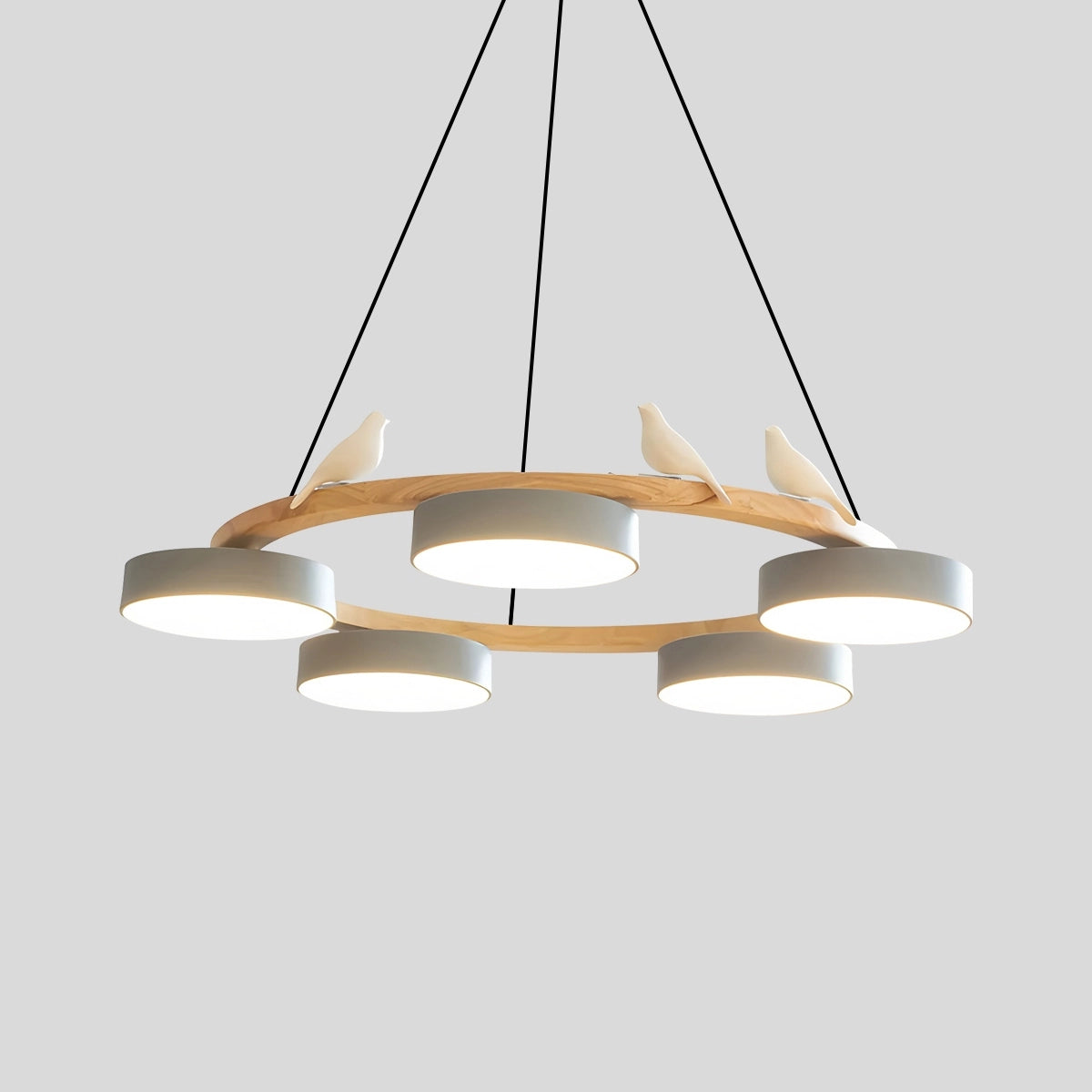 Antizer Sienna Bird Round Chandelier for Living Room