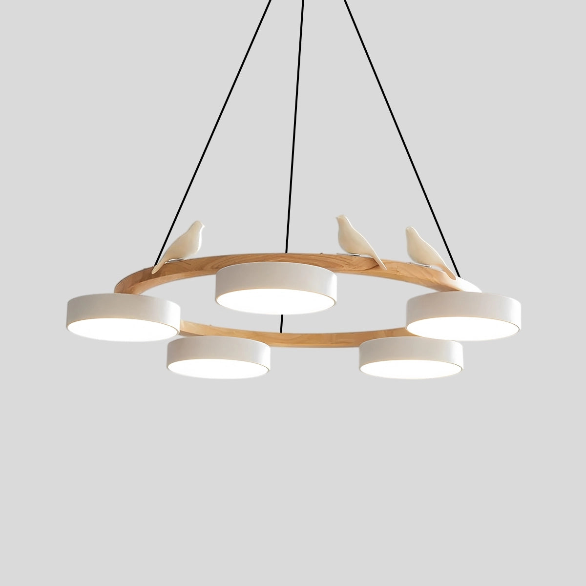 Antizer Sienna Bird Round Chandelier for Living Room